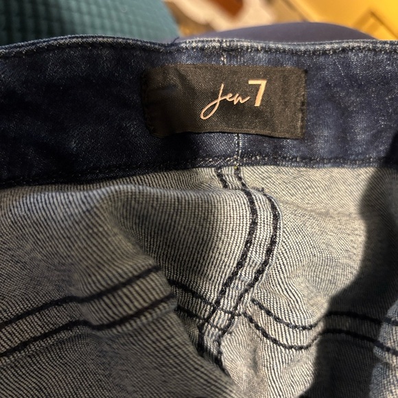 Jen 7 By 7 For All Mankind Kick Crop Dark Denim Jean Size 18 Stretch Casual Fall - Picture 4 of 9